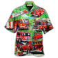Hawaiian Shirt / Adults / S Firefighter Brave Just Like My Daddy - Hawaiian Shirt - Reefox