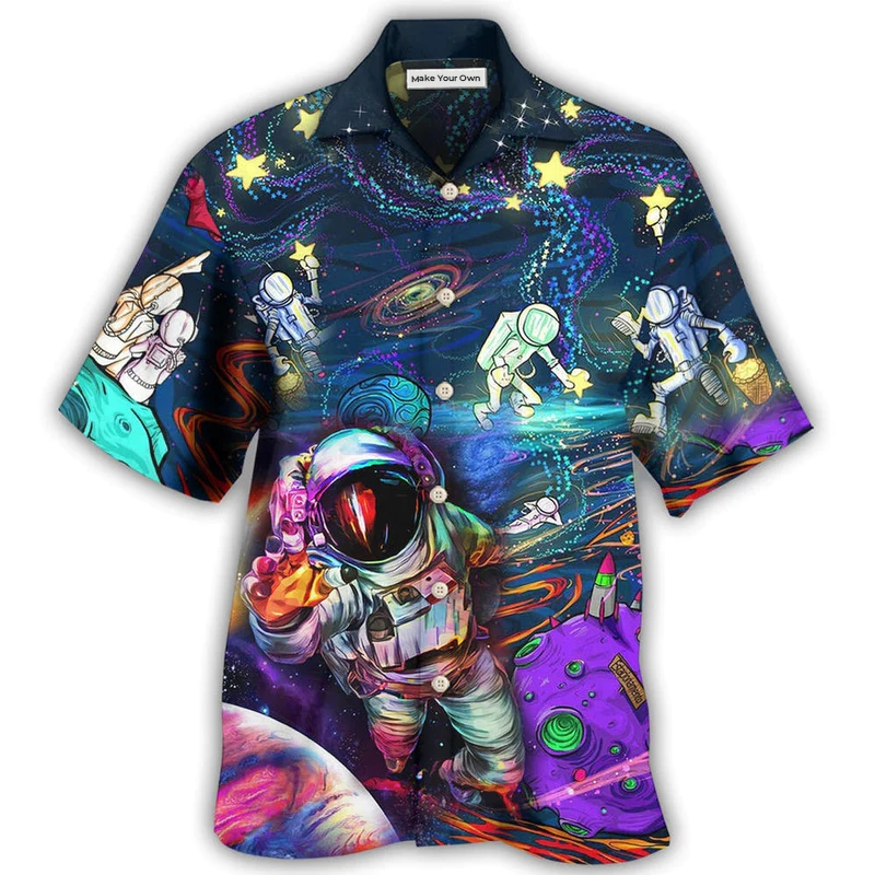 Hawaiian Shirt / Adults / S Hippie Peace Life In To The Galaxy Sky - Hawaiian Shirt - Reefox