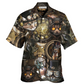 Hawaiian Shirt / Adults / S Cat Steampunk Art It's All About Magic - Hawaiian Shirt - Reefox