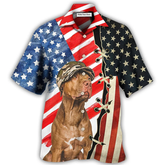 Hawaiian Shirt / Adults / S Dog Independence Day - Hawaiian Shirt - Reefox