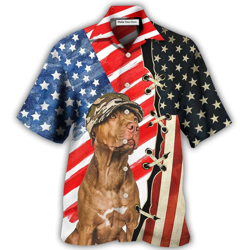 Hawaiian Shirt / Adults / S Dog Independence Day - Hawaiian Shirt - Reefox