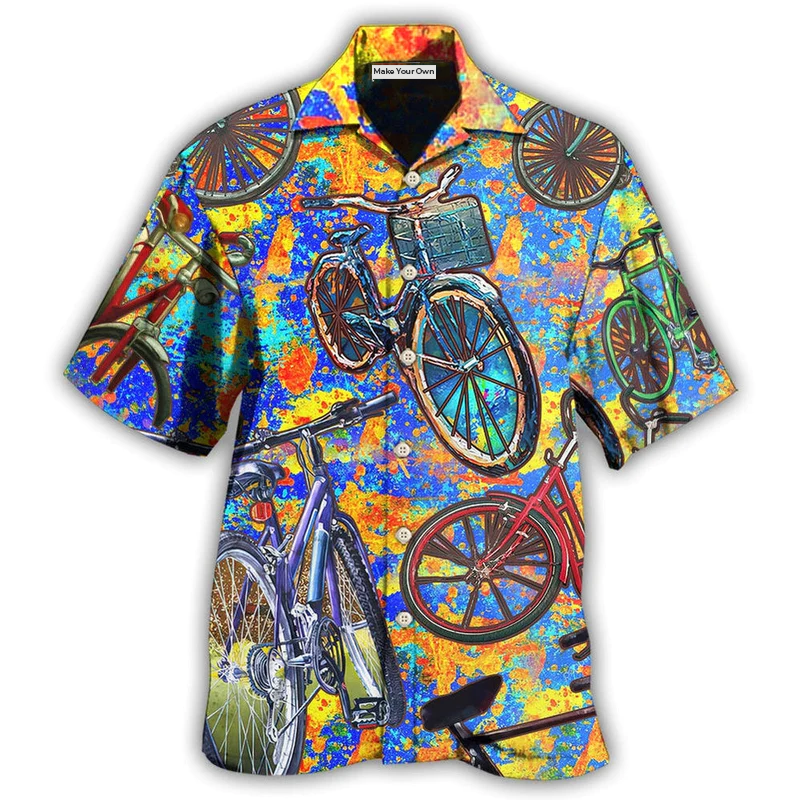 Hawaiian Shirt / Adults / S Bike Love Summer Style Colorful - Hawaiian Shirt - Reefox