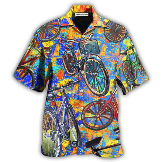 Hawaiian Shirt / Adults / S Bike Love Summer Style Colorful - Hawaiian Shirt - Reefox