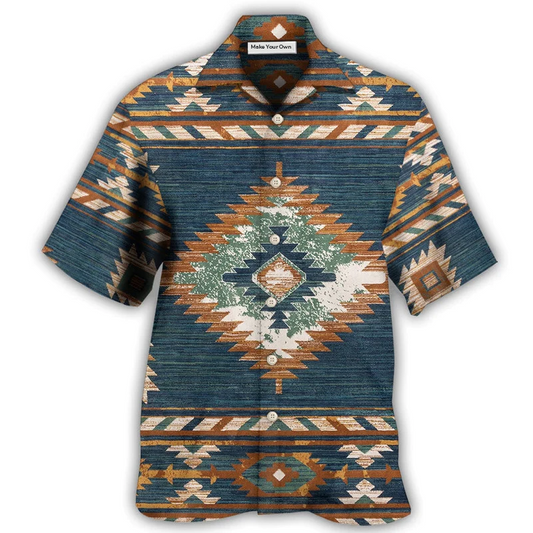 Hawaiian Shirt / Adults / S Native Style Love Peace Vintage Pattern - Hawaiian Shirt - Reefox