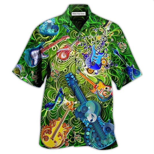 Hawaiian Shirt / Adults / S Music Melody Of Time Guitar It Is Magic - Hawaiian Shirt - Reefox
