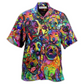 Hawaiian Shirt / Adults / S Dogs Be The Person Your Dog Thinks You Are Colorful Painting - Hawaiian Shirt - Reefox