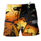 Beach Short / Adults / S Halloween Black Cat With Yellow - Beach Short Reefox - Owls Matrix LTD