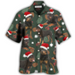Hawaiian Shirt / Adults / S Rottweiler Green Leaf Merry Christmas - Hawaiian Shirt - Reefox