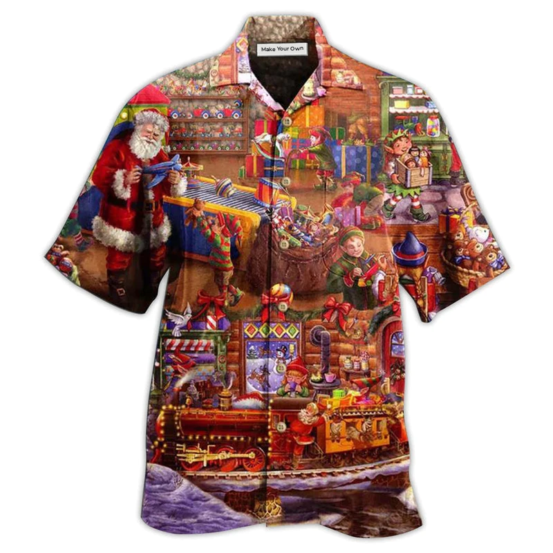 Hawaiian Shirt / Adults / S Christmas Santa And Happiness Forever - Hawaiian Shirt - Reefox