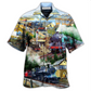 Hawaiian Shirt / Adults / S Train Life Is The Train Not The Station - Hawaiian Shirt - Reefox