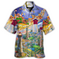 Hawaiian Shirt / Adults / S Lighthouse Christmas Santa Home The Light Is - Hawaiian Shirt - Reefox