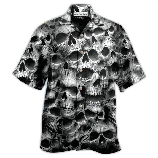 Hawaiian Shirt / Adults / S Skull No Fear No Pain - Hawaiian Shirt - Reefox