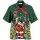 Hawaiian Shirt / Adults / S Cowboy Santa Christmas Green - Hawaiian Shirt - Reefox