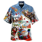 Hawaiian Shirt / Adults / S Christmas Say Hi From Santa's Sleigh Snow - Hawaiian Shirt - Reefox