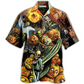 Hawaiian Shirt / Adults / S Halloween Pumpkin Scary - Hawaiian Shirt - Reefox