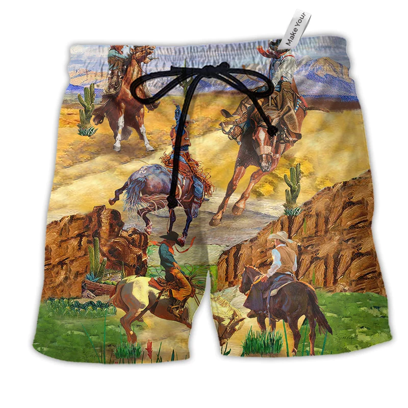 Beach Short / Adults / S Cowboy Love Life In To The Desert I Go - Beach Short Reefox - Owls Matrix LTD