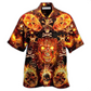 Hawaiian Shirt / Adults / S Skull Flaming - Hawaiian Shirt - Reefox