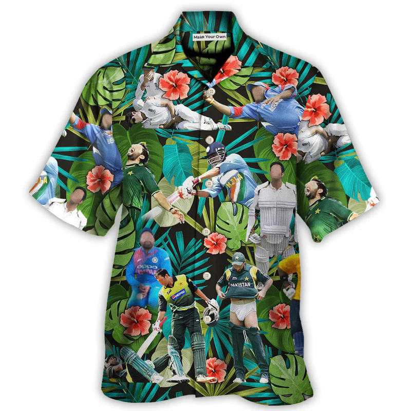 Cricket Sport Funny Play Amazing Tropical Art - Hawaiian Shirt - Reefox