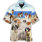 Hawaiian Shirt / Adults / S Saint Bernard Dog Funny Beach Style - Hawaiian Shirt - Reefox