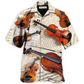 Hawaiian Shirt / Adults / S Violin Vintage Style Music Lover Paper - Hawaiian Shirt - Reefox