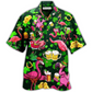 Hawaiian Shirt / Adults / S Irish Pink Flamingos Drink Beer Patricks Day Pattern - Hawaiian Shirt - Reefox