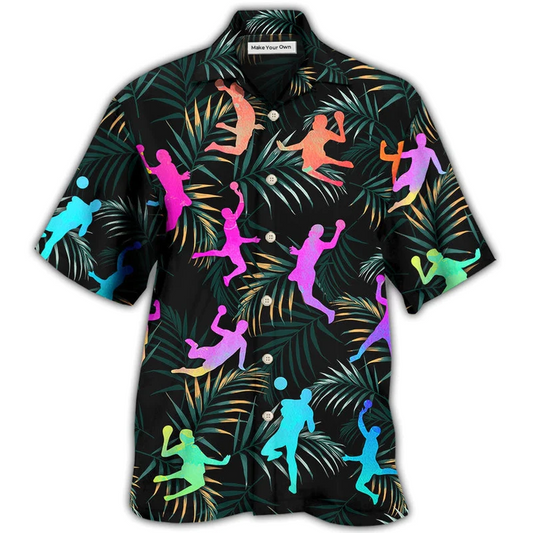 Hawaiian Shirt / Adults / S Handball Watercolor Colorful Tropical - Hawaiian Shirt - Reefox