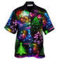 Hawaiian Shirt / Adults / S Christmas Neon Art Christmas Tree And Snowman Style - Hawaiian Shirt - Reefox