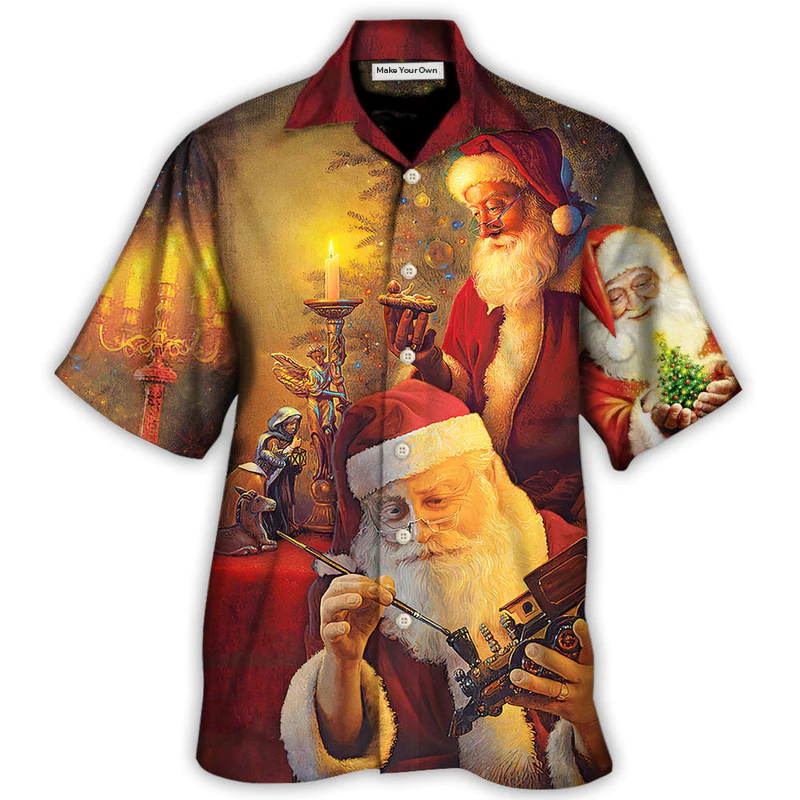 Hawaiian Shirt / Adults / S Christmas Santa Claus The Spirit of Christmas Art Style - Hawaiian Shirt - Reefox