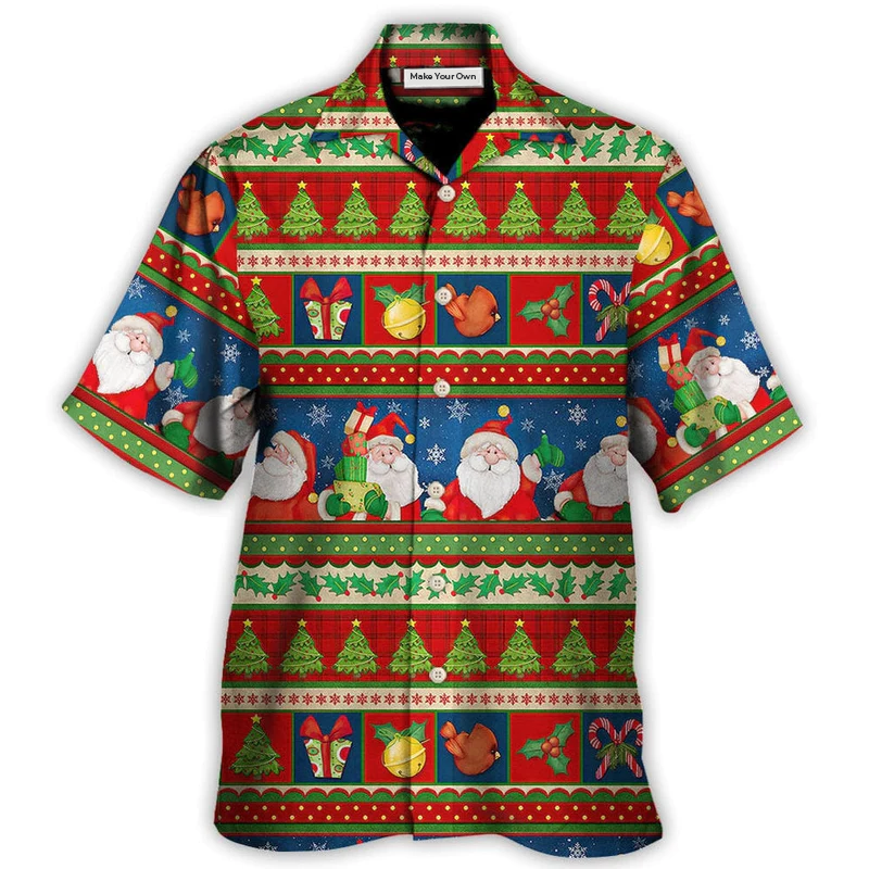 Hawaiian Shirt / Adults / S Christmas Santa Claus Happy Xmas - Hawaiian Shirt - Reefox