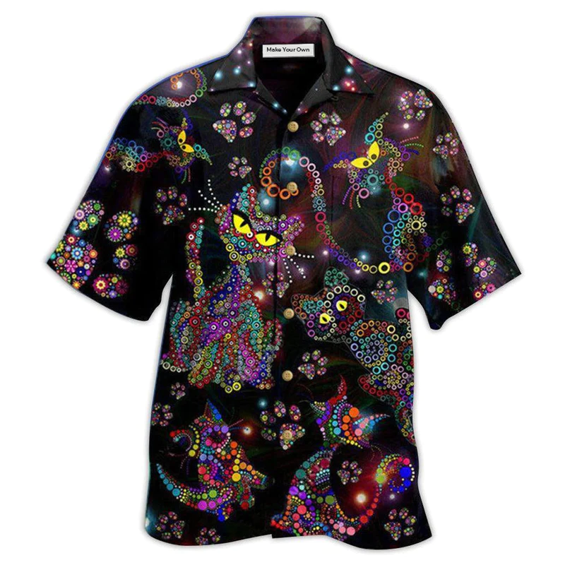 Hawaiian Shirt / Adults / S Cat Colorful Amazing - Hawaiian Shirt - Reefox