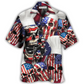 Hawaiian Shirt / Adults / S Skull Chef America Independence Day - Hawaiian Shirt - Reefox
