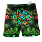 Beach Short / Adults / S D20 Glowing Kaleidoscope Dice - Beach Short Reefox - Owls Matrix LTD