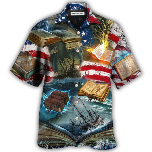 Hawaiian Shirt / Adults / S Book Independence Day - Hawaiian Shirt - Reefox