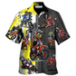 Hawaiian Shirt / Adults / S Motocross Racing Lover Motorcycle Art Style - Hawaiian Shirt - Reefox
