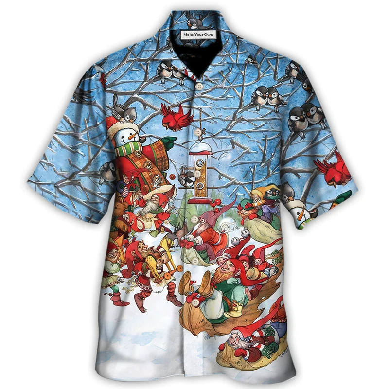Hawaiian Shirt / Adults / S Christmas Gnome Play Winter Christmas - Hawaiian Shirt - Reefox