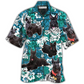 Hawaiian Shirt / Adults / S Scottish Terrier Dog Lovely Tribal Tropical Style - Hawaiian Shirt - Reefox