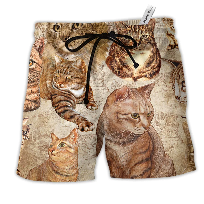 Beach Short / Adults / S Cat If You Don't Like Cat You Don't Like Me Vintage - Beach Short Reefox - Owls Matrix LTD