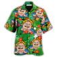 Hawaiian Shirt / Adults / S Comics-Figure And Blooming Tropical Flowers - Hawaiian Shirt - Reefox