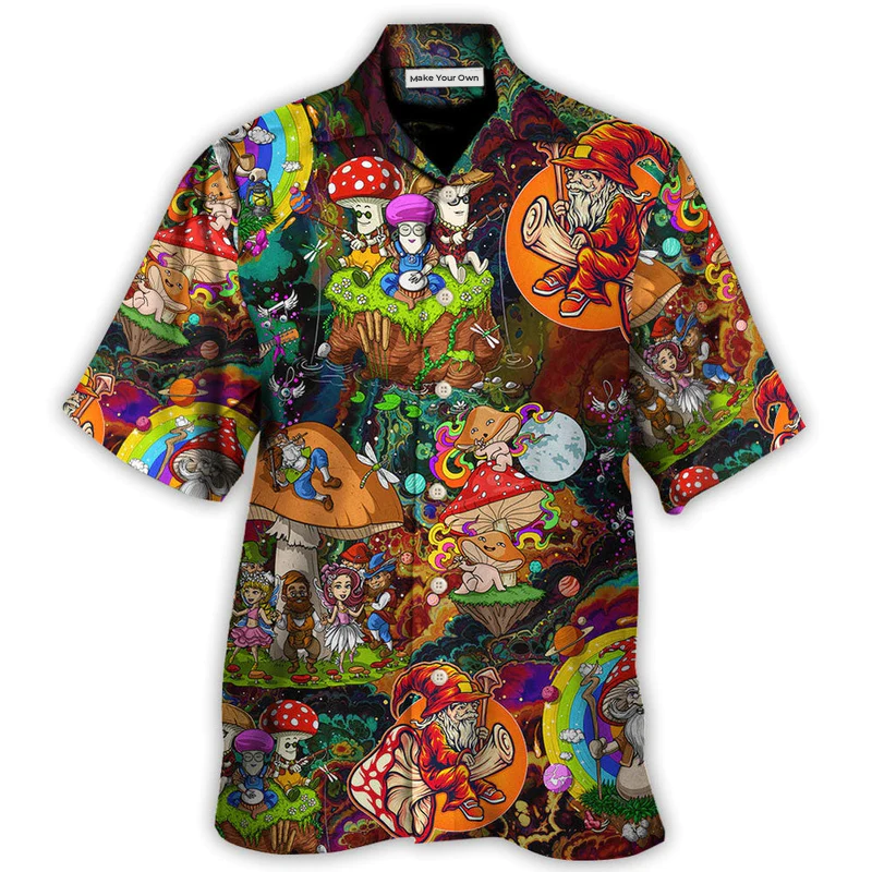 Hawaiian Shirt / Adults / S Hippie Mushroom Trippy Colorful Lover - Hawaiian Shirt - Reefox