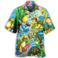 Hawaiian Shirt / Adults / S Turtle Mini Happy Funny - Hawaiian Shirt - Reefox