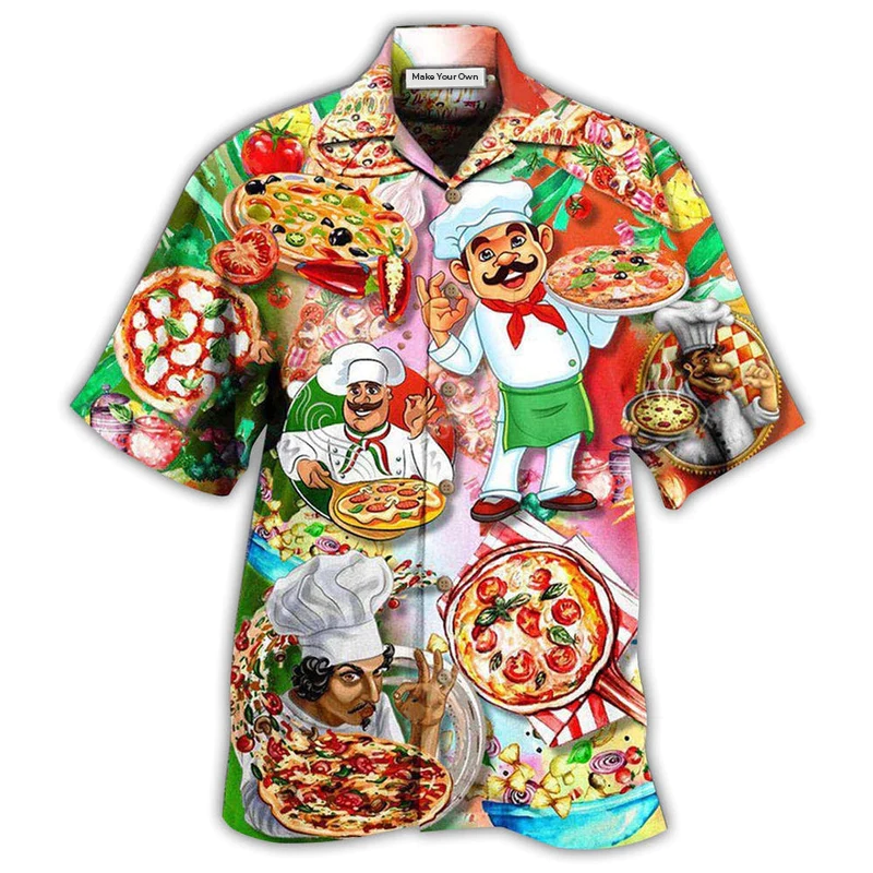 Hawaiian Shirt / Adults / S Chef Pizza A Slice A Day Keeps The Sad Away - Hawaiian Shirt - Reefox