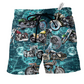 Beach Short / Adults / S Motorcycle Once A Biker Always A Biker - Beach Short Reefox - Owls Matrix LTD