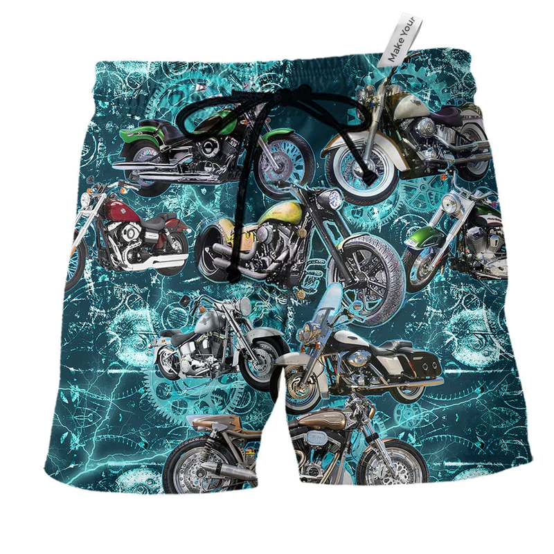 Beach Short / Adults / S Motorcycle Once A Biker Always A Biker - Beach Short Reefox - Owls Matrix LTD