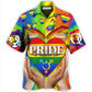 Hawaiian Shirt / Adults / S LGBT Pride Love Heart Style - Hawaiian Shirt - Reefox
