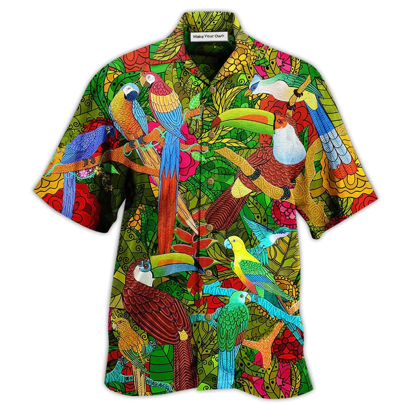 Hawaiian Shirt / Adults / S Parrot Love Human Love Sky - Hawaiian Shirt - Reefox