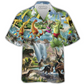 Hawaiian Shirt / Adults / S Dinosaur World Funny Summer - Hawaiian Shirt - Reefox
