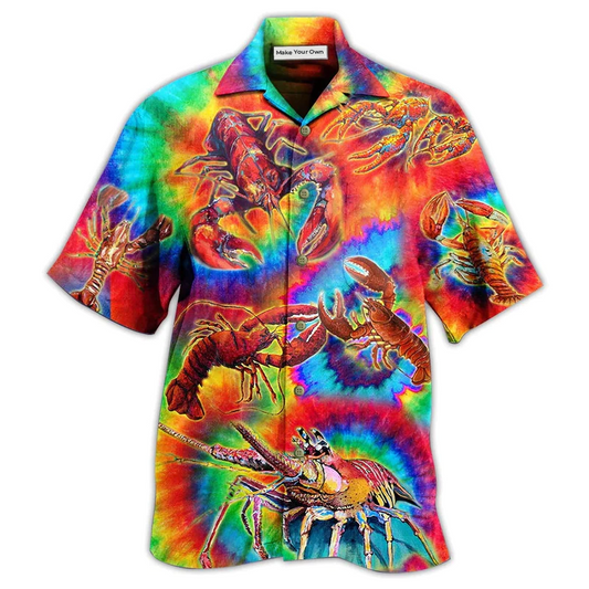 Hawaiian Shirt / Adults / S Shrimp Red Love Rainbow - Hawaiian Shirt - Reefox