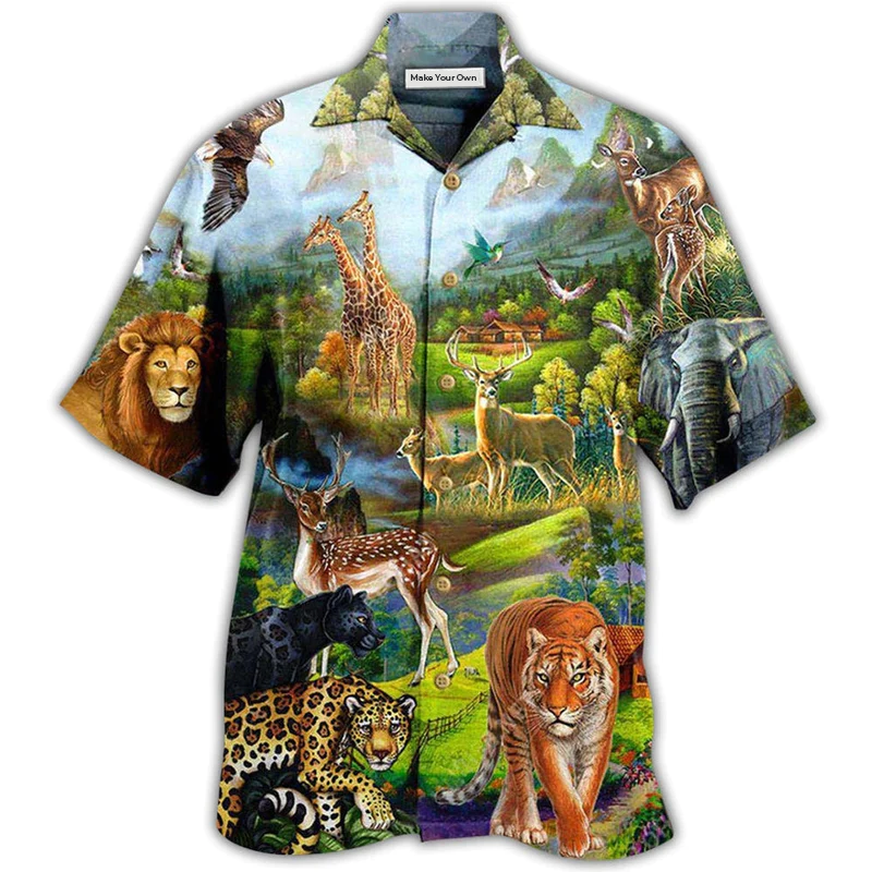 Hawaiian Shirt / Adults / S Animals World Wild Life So Good Mountain - Hawaiian Shirt - Reefox