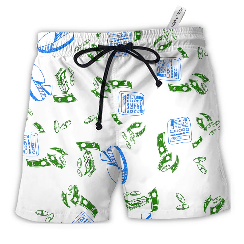 Beach Short / Adults / S Accountant Money Chart Basic - Beach Short Reefox - Owls Matrix LTD