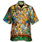 Gambling Dog Canines Playing Poker - Hawaiian Shirt - Reefox